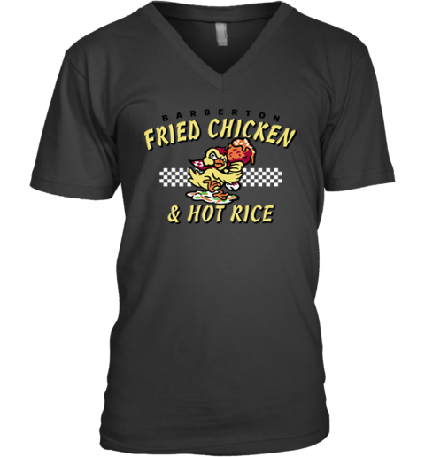 Akron Rubberducks Barberton Fried Chicken And Hot Rice V Neck T Shirt