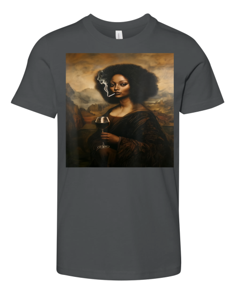 Black Mona Lisa African American Black History Month Premium Youth T Shirt