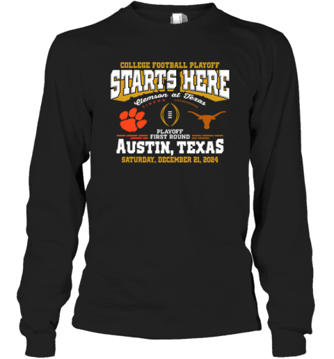 Clemson Tigers Vs Texas Longhorns College Football Playoff 2024 Long Sleeve T Shirt