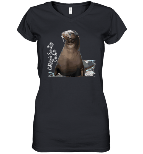 California Sea Lion Crockett Women039S V Neck T Shirt