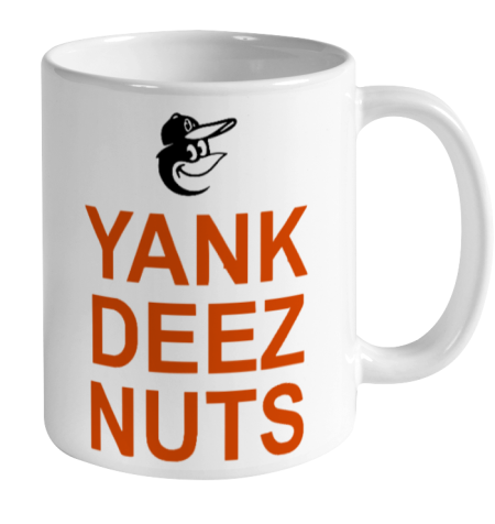 Baltimore Orioles Yank Deer Nuts Ceramic Mug 11Oz