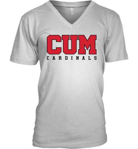 Christian University Michigan Cum Cardinals V Neck T Shirt