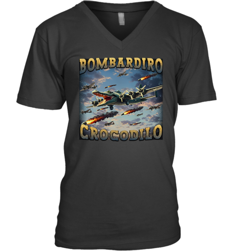 Bombardiro Crocodilo V Neck T Shirt