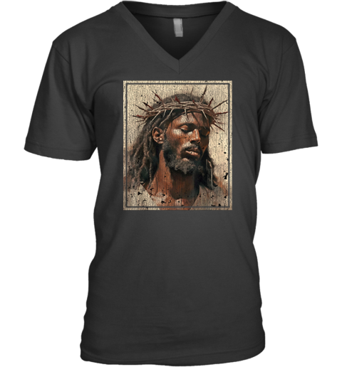 Black Jesus V Neck T Shirt