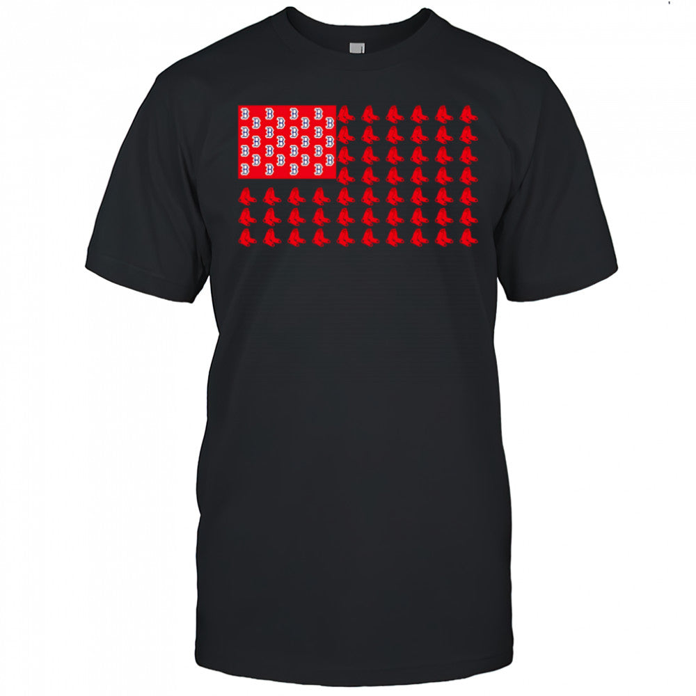 Logo Boston Red Sox American Flag shirt