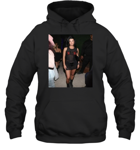 Charli D039Amelio Black Mesh Hoodie