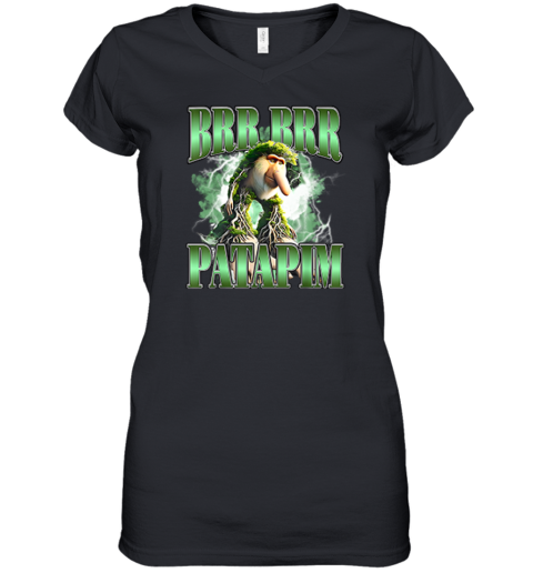 Brr Brr Patapim Italian Brainrot Meme Women039S V Neck T Shirt