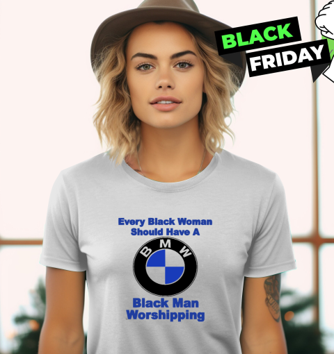 Black Man Worshipping Women039S T Shirt