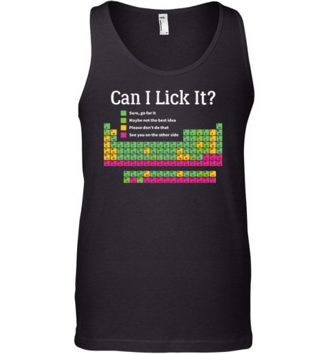 Can I Lick It Periodic Table Tank Top