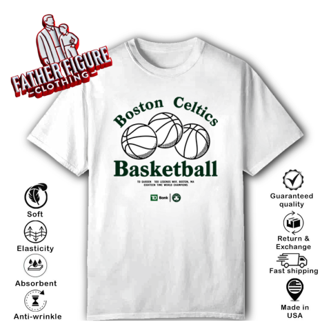 Boston Celtics Basketball Eighteen Time World Champions T Shirt