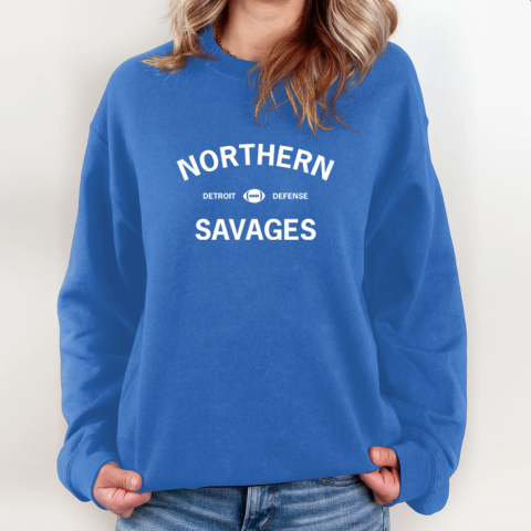 Dan Campbell Northern Savages Detroit Defense Sweatshirt