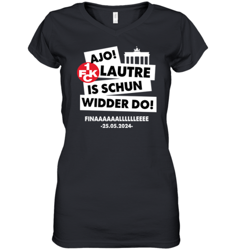 Ajo Lautre Is Schun Widder Do Berlin Women039S V Neck T Shirt
