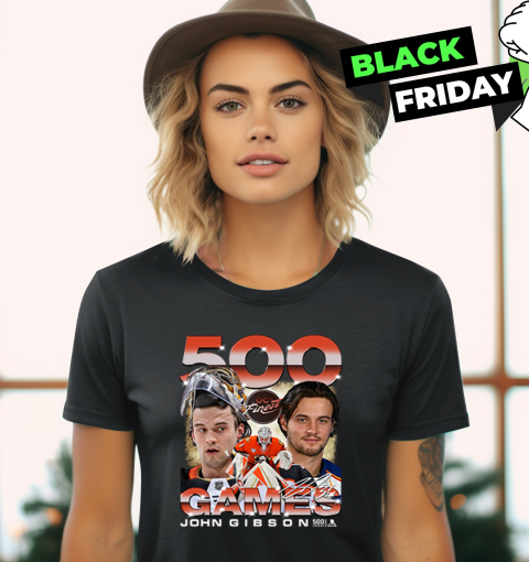 Anaheim Ducks John Gibson 500 Games Women039S T Shirt