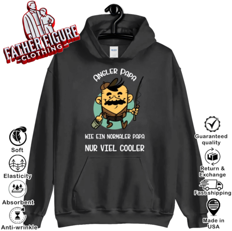 Angler Papa Wie Ein Normaler Papa Nur Viel Cooler Hoodie