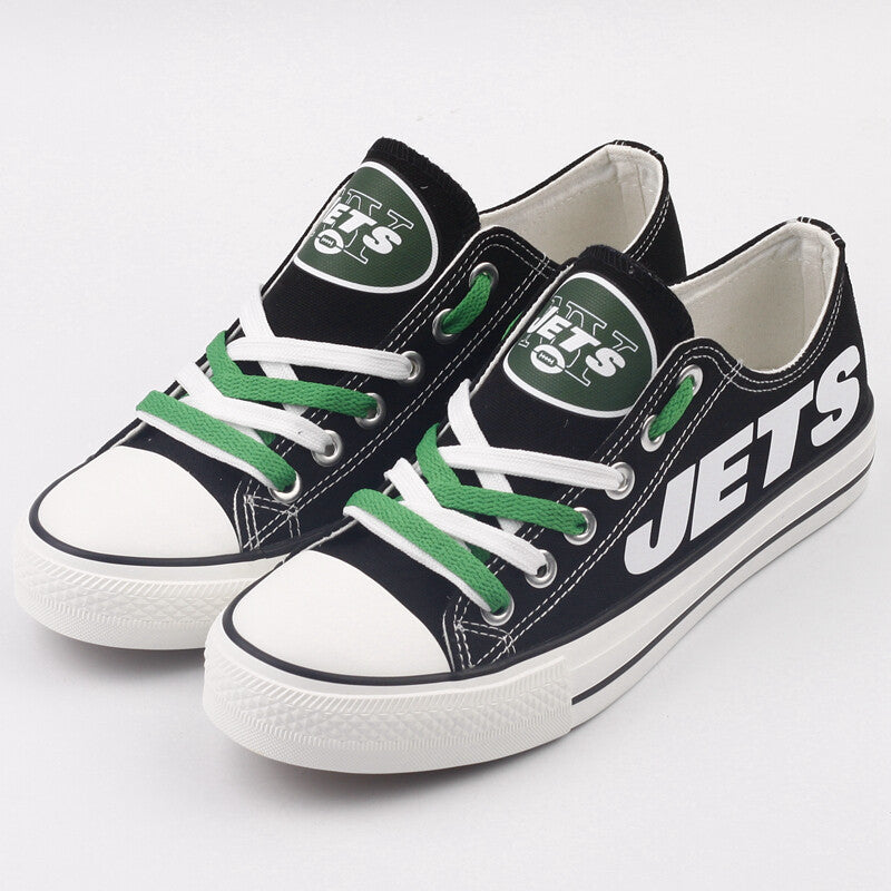 Custom New York Jets Nfl Low Top Canvas Shoes Sneakers T Dj127H