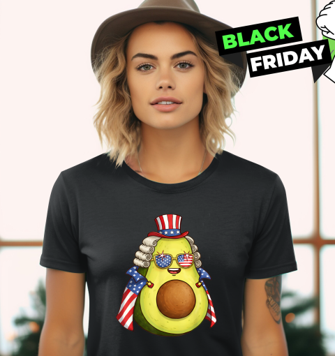 Cute Avocado American Flag Cape 4Th Of July America Usa Women039S T Shirt