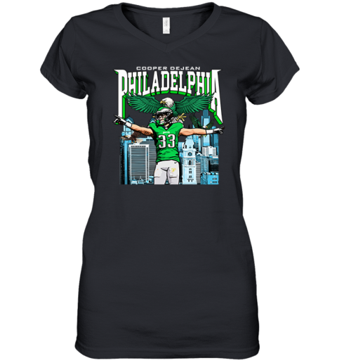 Dark Horse X Cooper Dejean Philadelphia Eagles Skyline Women039S V Neck T Shirt
