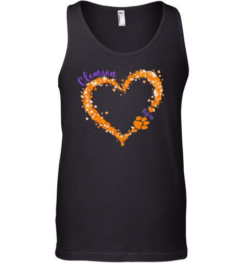 Clemson Tigers Pride Big Hearts With The Tigers Logo Tank Top