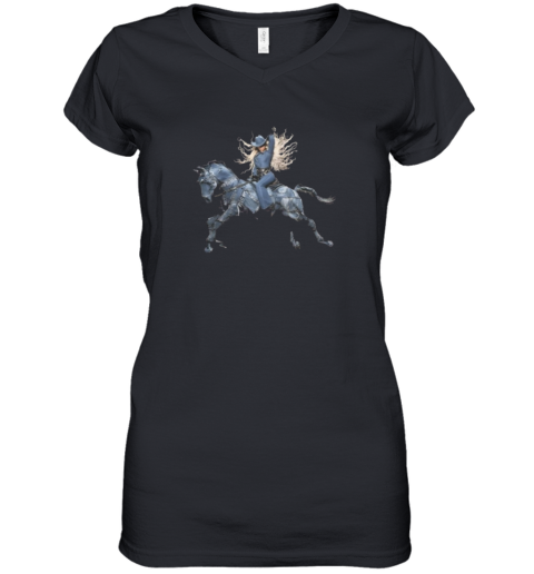 Beyonce Cowboy Denim Carter Tour 2025 Women039S V Neck T Shirt
