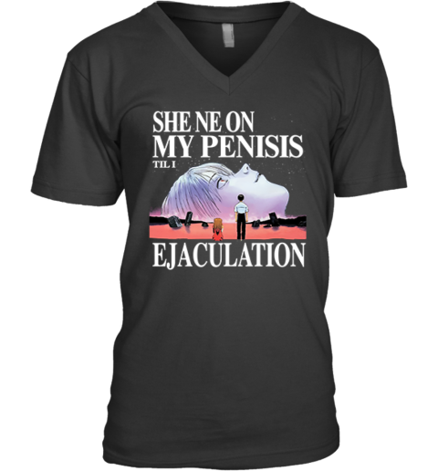 Asuka And Shinji She Neon Penisis Til I Ejaculation V Neck T Shirt