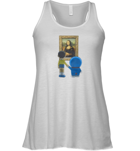 Doraemon Meets The Louvre Racerback Tank