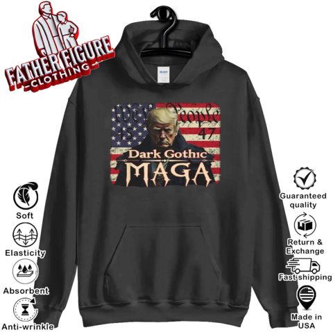 Dark Gothic Maga Trump We People 45 47 Hoodie