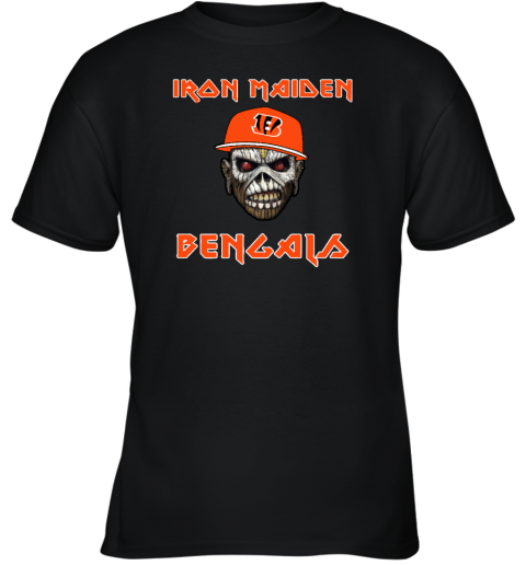 Cincinnati Bengals Iron Maiden Rock Band Music Youth T Shirt