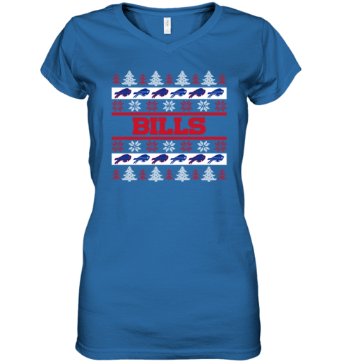 Buffalo Bills Merry Christmas Women039S V Neck T Shirt