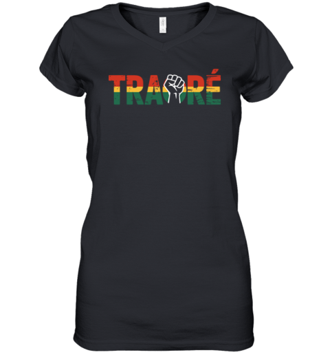 Burkina Faso Ibrahim Traore Women039S V Neck T Shirt
