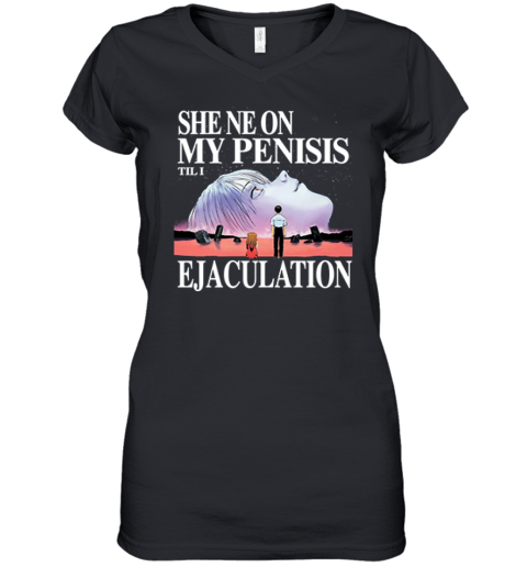 Asuka And Shinji She Neon Penisis Til I Ejaculation Women039S V Neck T Shirt