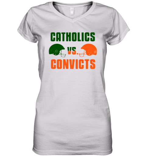 Catholics Vs Convicts Women039S V Neck T Shirt