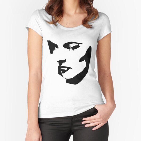 Katharine Hepburn Close Up BW Fitted Scoop T-Shirt for Sale by GraphXninja