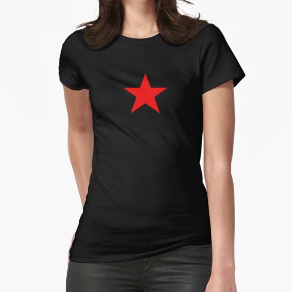 Red Star Emoji Fitted T-Shirt for Sale by MikePrittie