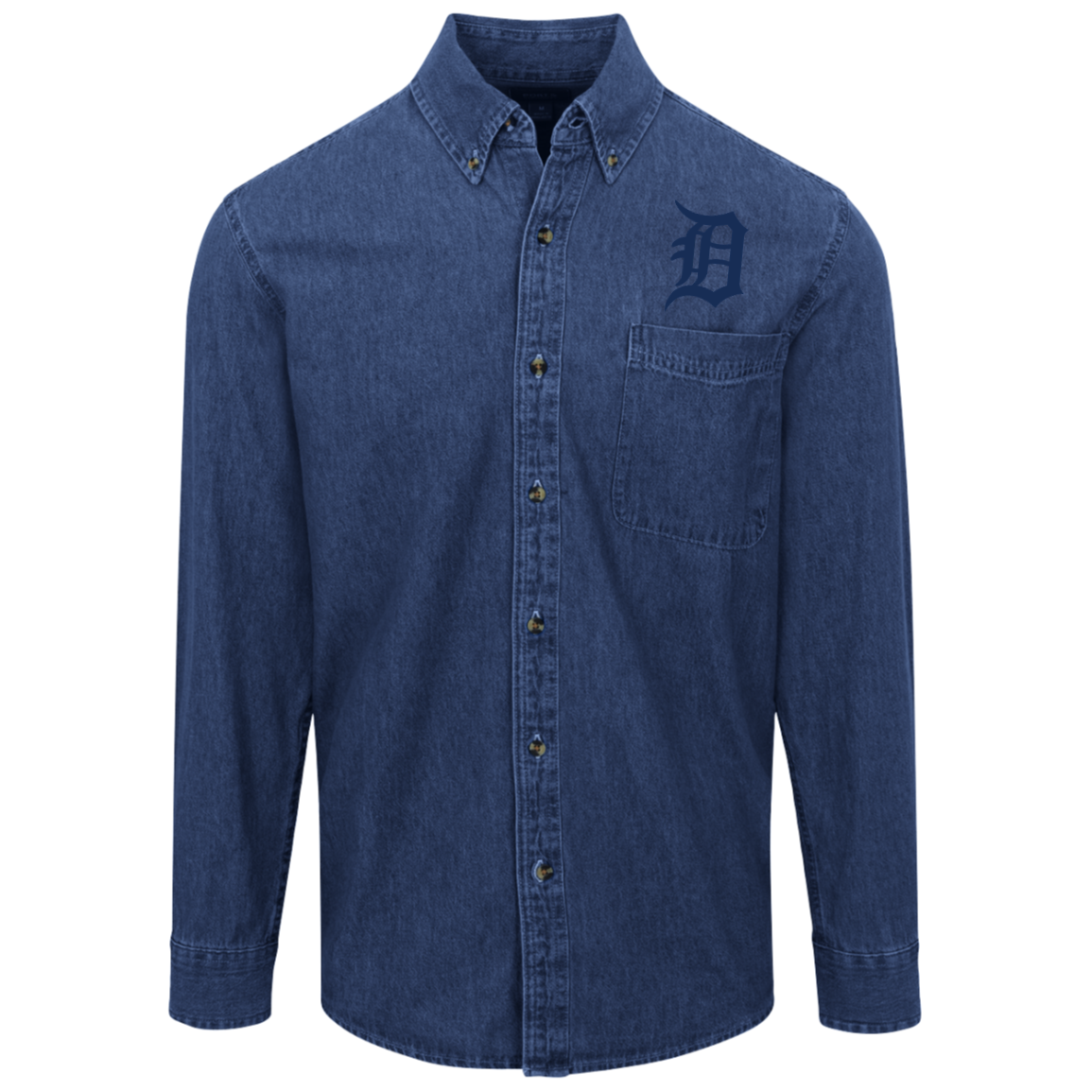 Detroit Tigers Logo Denim Shirt For Men And Women