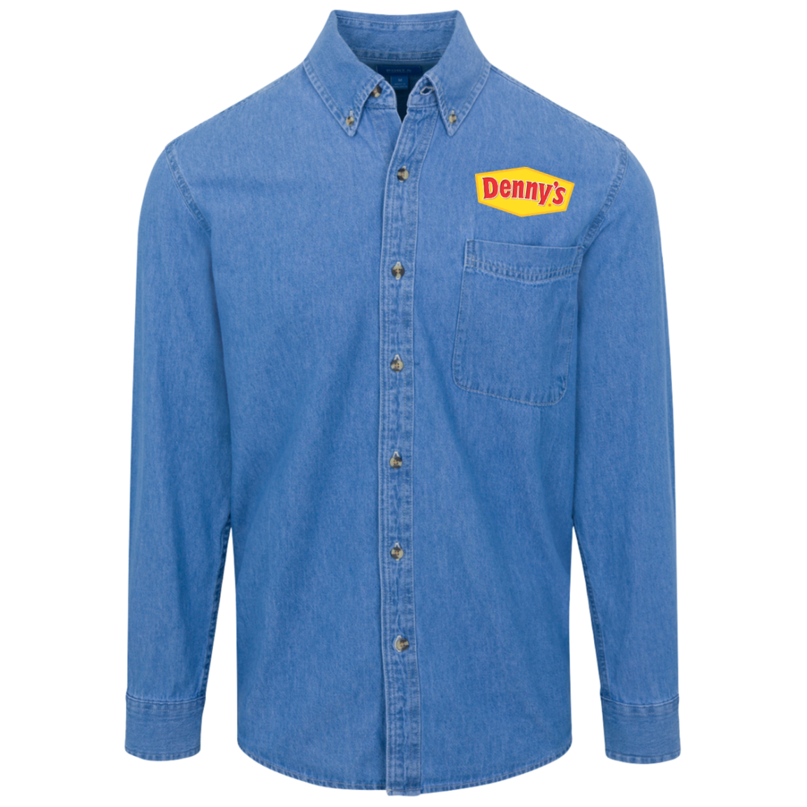 Dennys Logo Denim Shirt For Men And Women