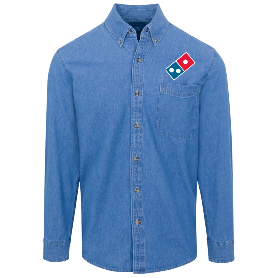 Dominos Pizza Logo Denim Shirt For Men And Women
