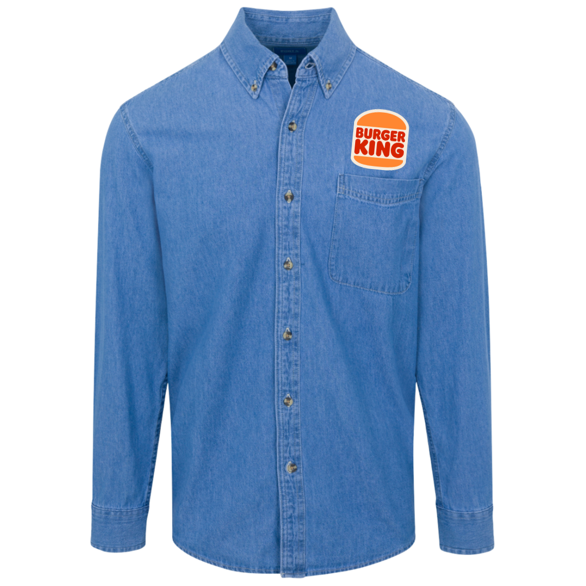 Burger King Logo Denim Shirt For Men And Women