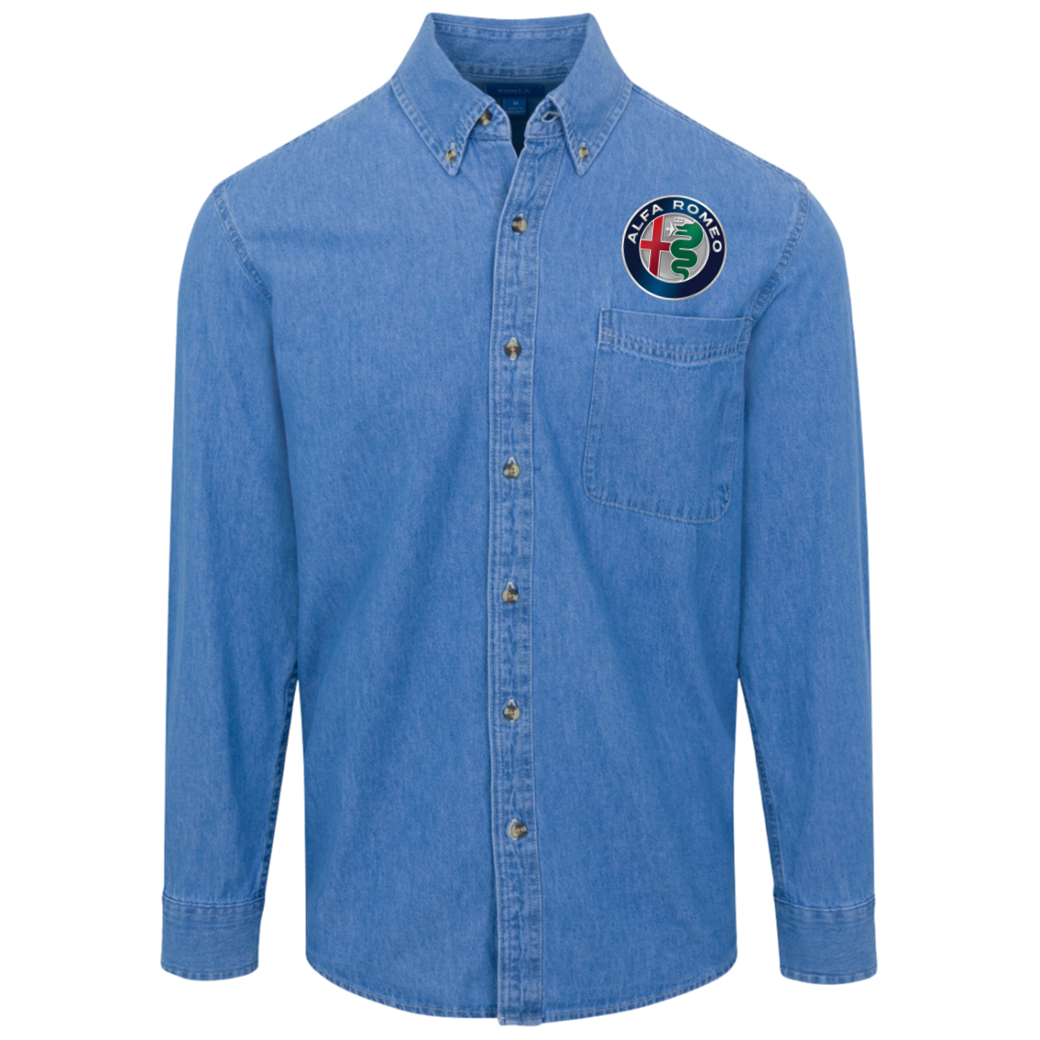 Alfa Romeo Logo Denim Shirt For Men And Women