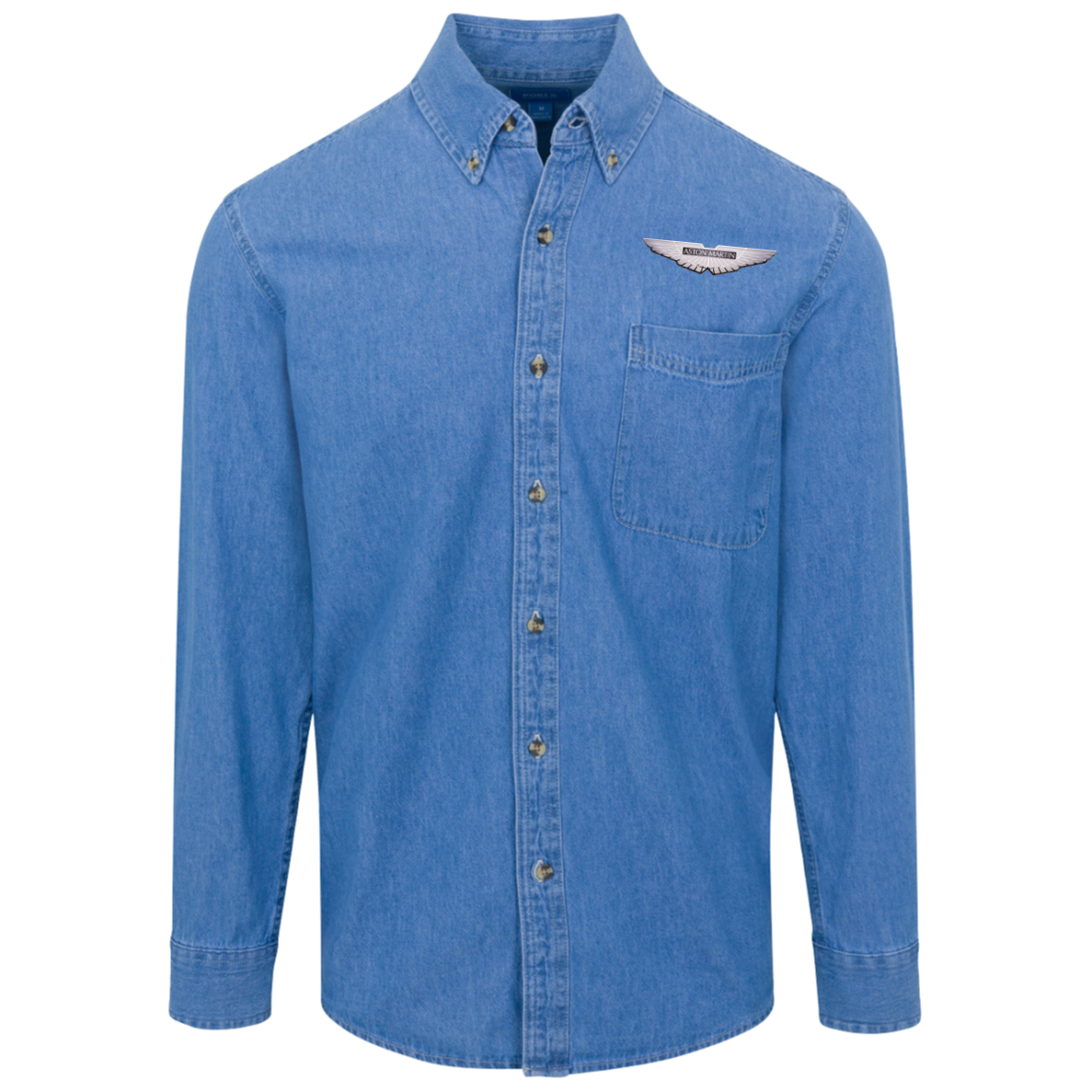 Aston Martin Logo Denim Shirt For Men And Women