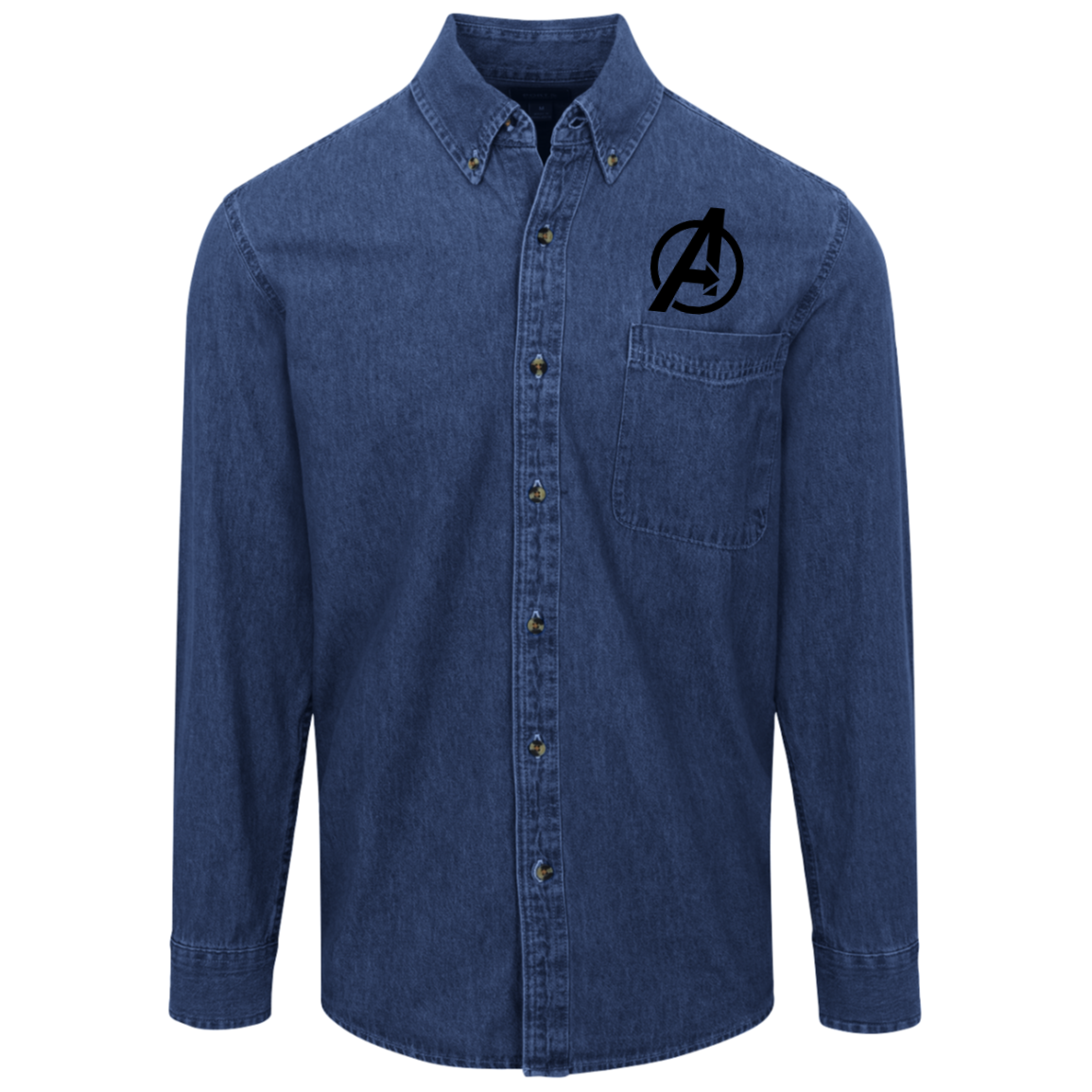 Avengers Logo Denim Shirt For Men And Women