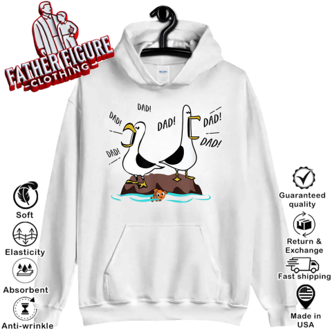 Dad Dad Dad Seagull Father Day Hoodie
