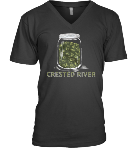 Crested River Cannabis V Neck T Shirt