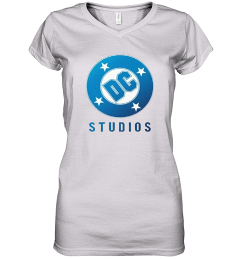 Dc Comics Dc Studios Return To The Classic Dc Bullet Logo Women039S V Neck T Shirt