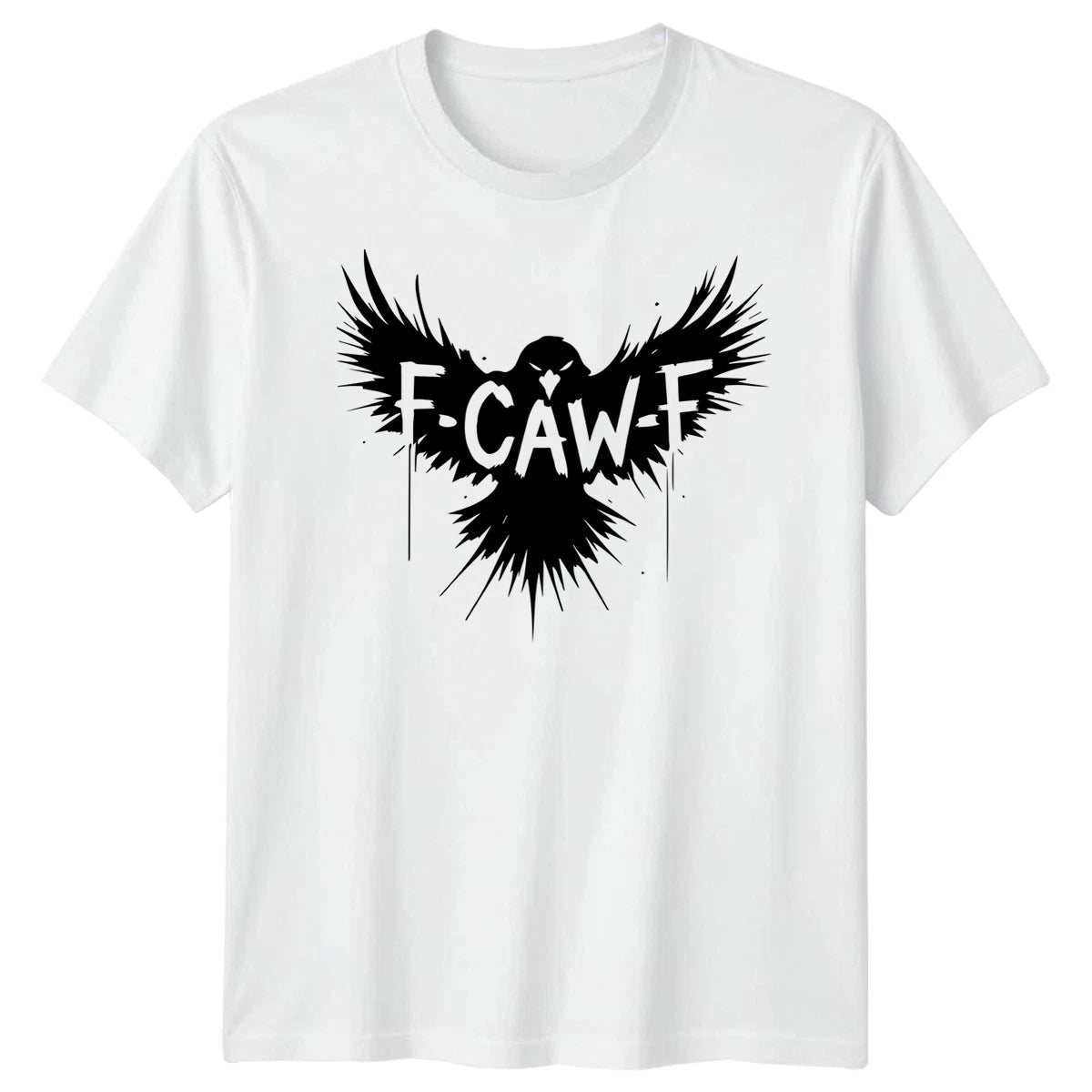 F-caw-f Funny Crow Raven Meme Sarcastic Gothic Halloween T-shirt Adults Kids #4