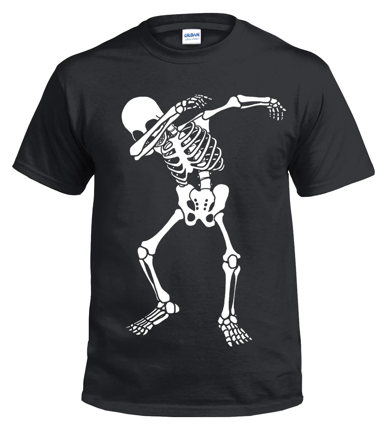 Halloween Skeleton Dab T-shirt Skull Scary Gift Kids Fancy Dress Horror Xmas Top