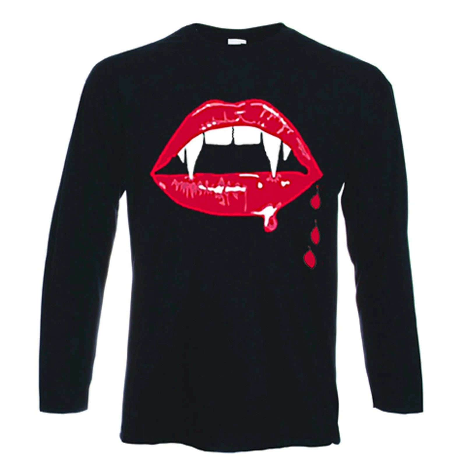 Fangs T-shirt - Vampire Rocky Horror Twilight Buffy Goth Halloween - Sizes S-xxl