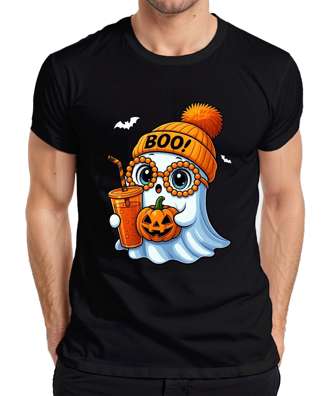 Halloween Boo Geist Kürbis Süßesodersaures Niedlich Kinder Herbst Herren T-shirt