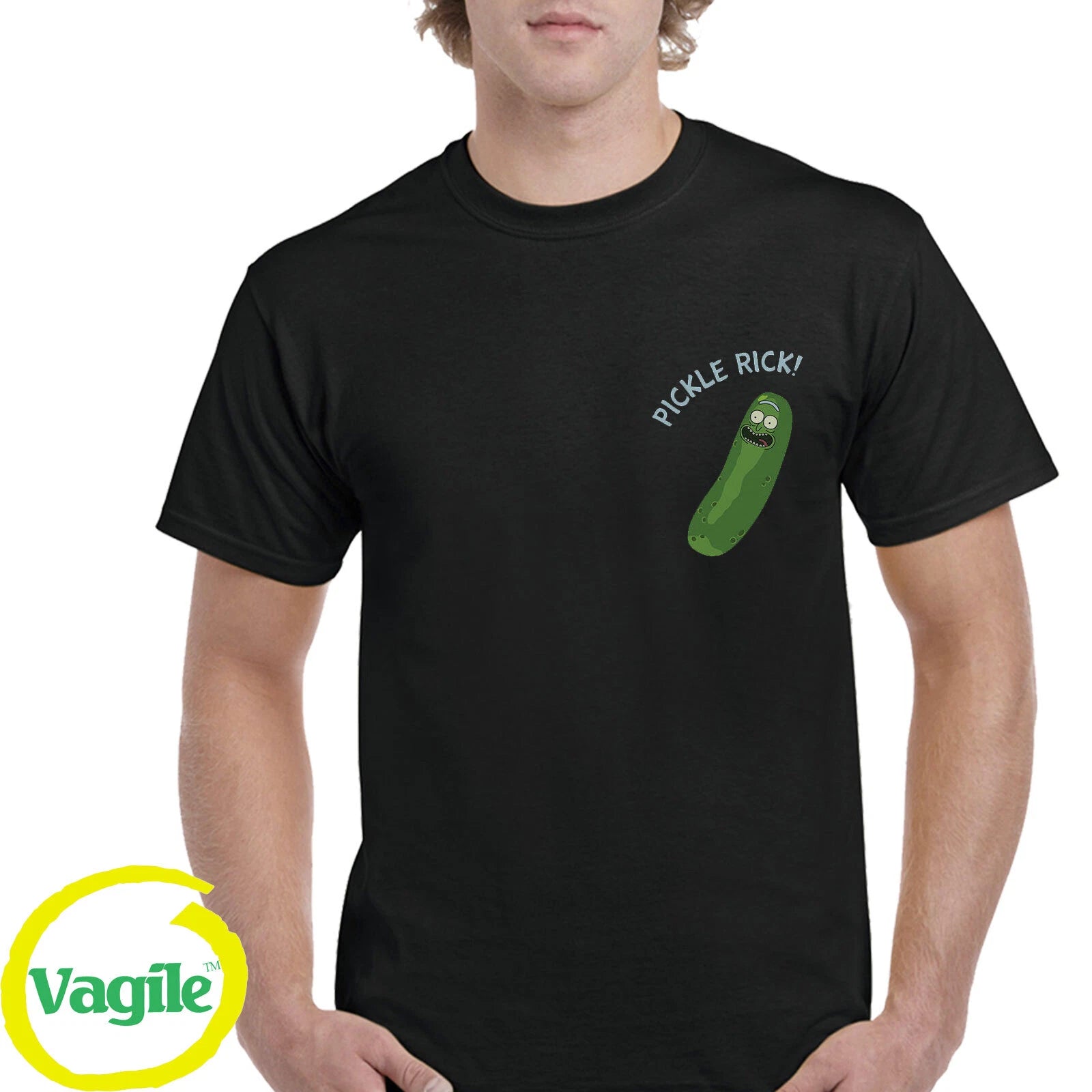 Funny Pickle Rick Pocket Printed Rick And Morty Unisex Tshirt Episode Meme