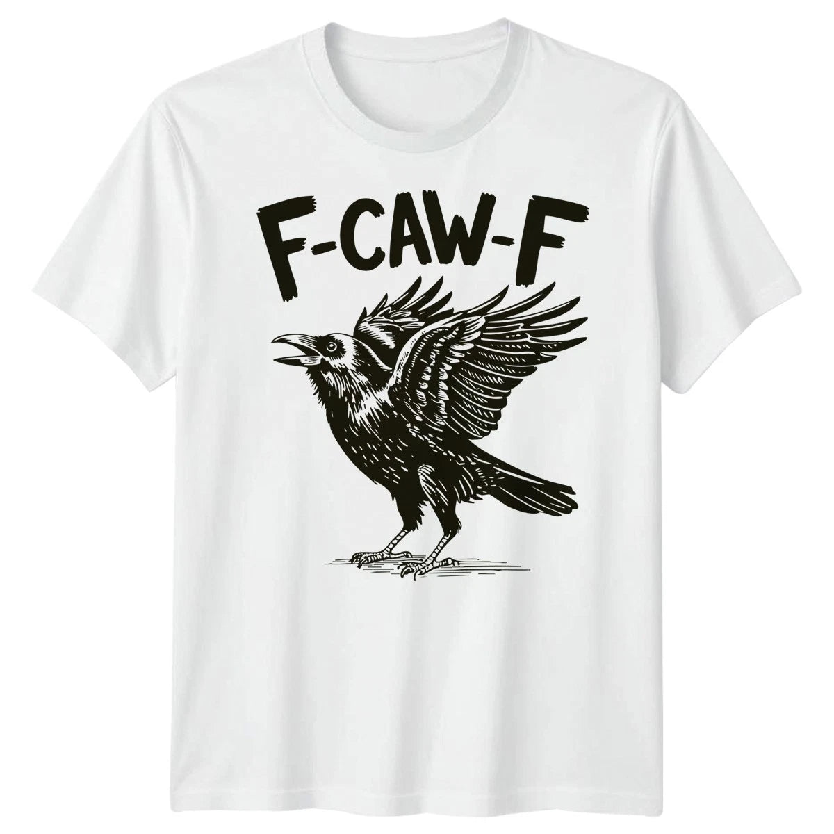 F-caw-f Funny Crow Raven Meme Sarcastic Gothic Halloween T-shirt Adults Kids #18