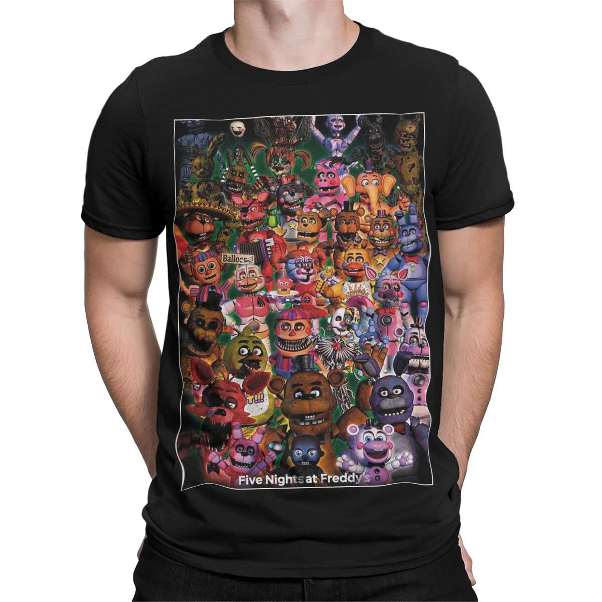 Five Nights At Freddys Animatronic Characters Gaming Mens Womens Graphic Tee